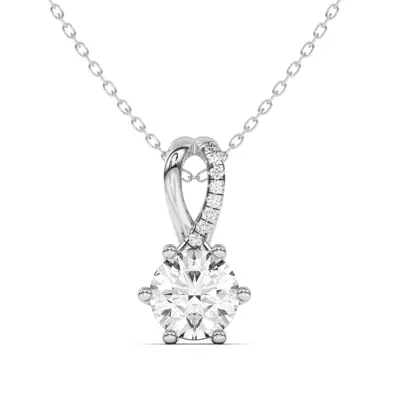 Amadea Split Bale Pavé Lab Diamond Necklace (2 ct. tw.)