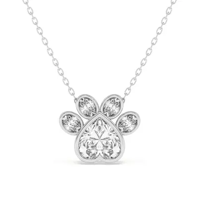Bella Paw Lab Silver Necklace (2.40 ct. tw.)