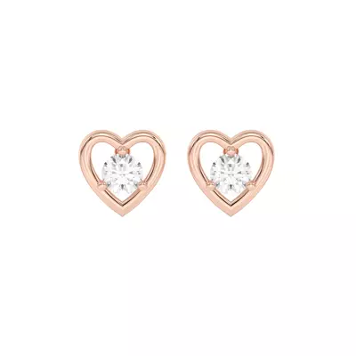 Heart Embrace Lab Diamond Stud Earrings (1/4 ct. tw.)