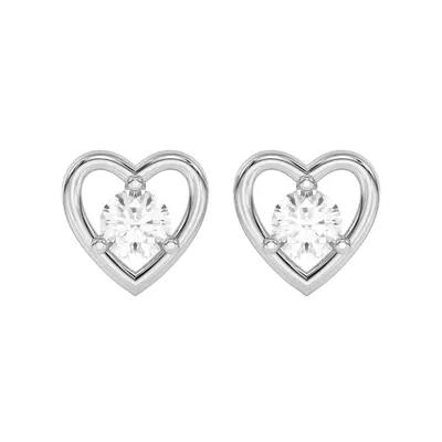 Heart Embrace Lab Diamond Stud Earrings (1/2 ct. tw.)