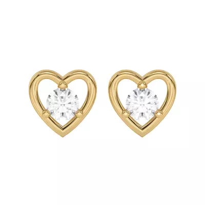 Heart Embrace Lab Diamond Stud Earrings (1/2 ct. tw.)