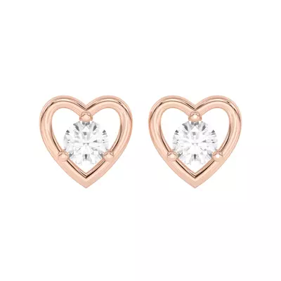 Heart Embrace Lab Diamond Stud Earrings (1/2 ct. tw.)