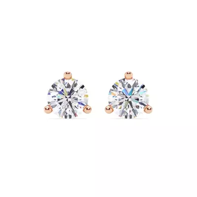Three-Prong Martini Diamond Screw-Back Earrings (3 ct. tw.)