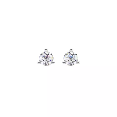Three-Prong Martini Diamond Screw-Back Earrings (1/2 ct. tw.)