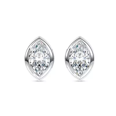 Maravina Marquise Bezel Lab Diamond Stud Earrings by Christian Siriano (.32 ct. tw.)