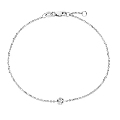 Bezel Diamond Station Gold Bracelet