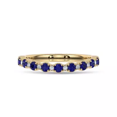 Sonata Sapphire & Lab Diamond Band by Christian Siriano