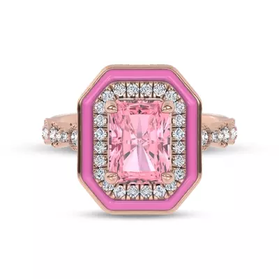 Rosavé Pink Lab Diamond Icon Ring by Christian Siriano