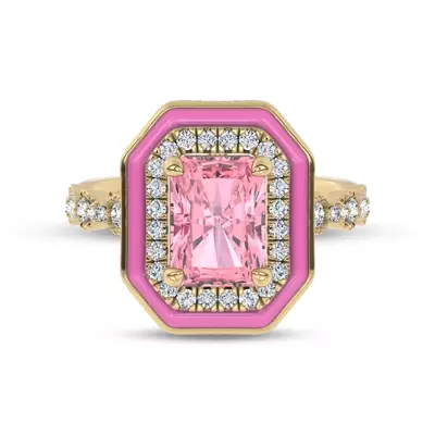 Rosavé Pink Lab Diamond Icon Ring by Christian Siriano