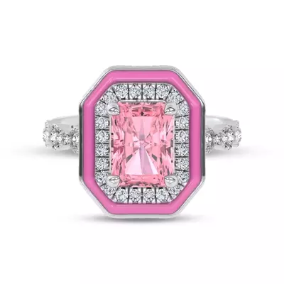 Rosavé Pink Lab Diamond Icon Ring by Christian Siriano