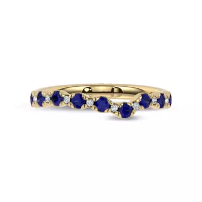 Nocturne Sapphire & Diamond Band by Christian Siriano