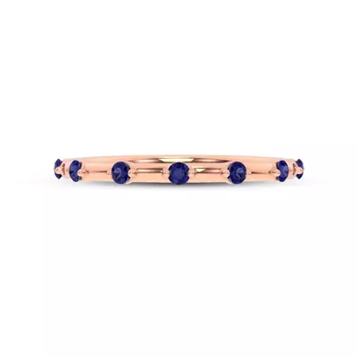Starlight Spaced Blue Sapphire Band