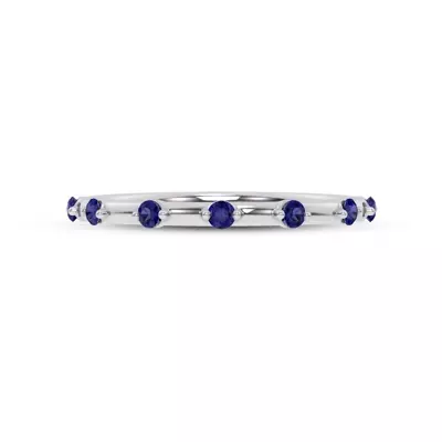 Starlight Spaced Blue Sapphire Band