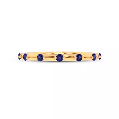 Starlight Spaced Blue Sapphire Band