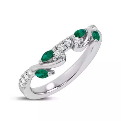 Hayden Tsavorite And Diamond Band