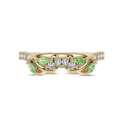Hayden Tsavorite And Diamond Band