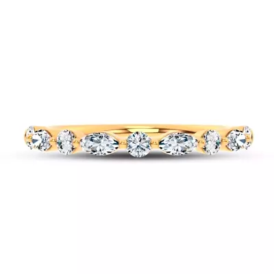 Serenity Marquise And Round Diamond Band