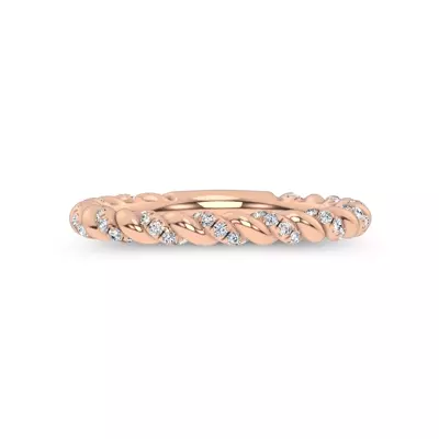 Dorza Twisted Pavé Band