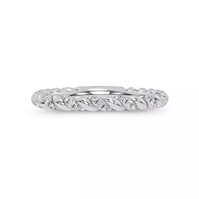 Dorza Twisted Pavé Band