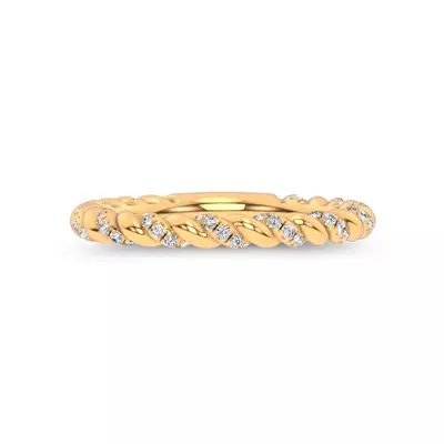 Dorza Twisted Pavé Band