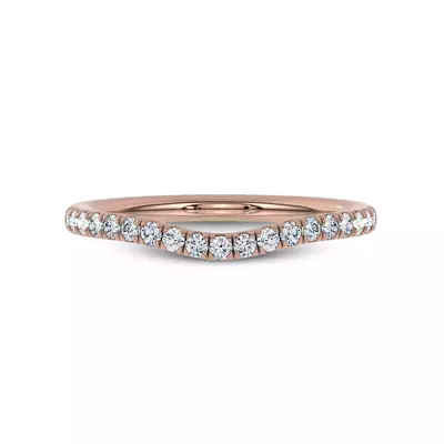 Marcelle Contoured Pavé Diamond Wedding Band