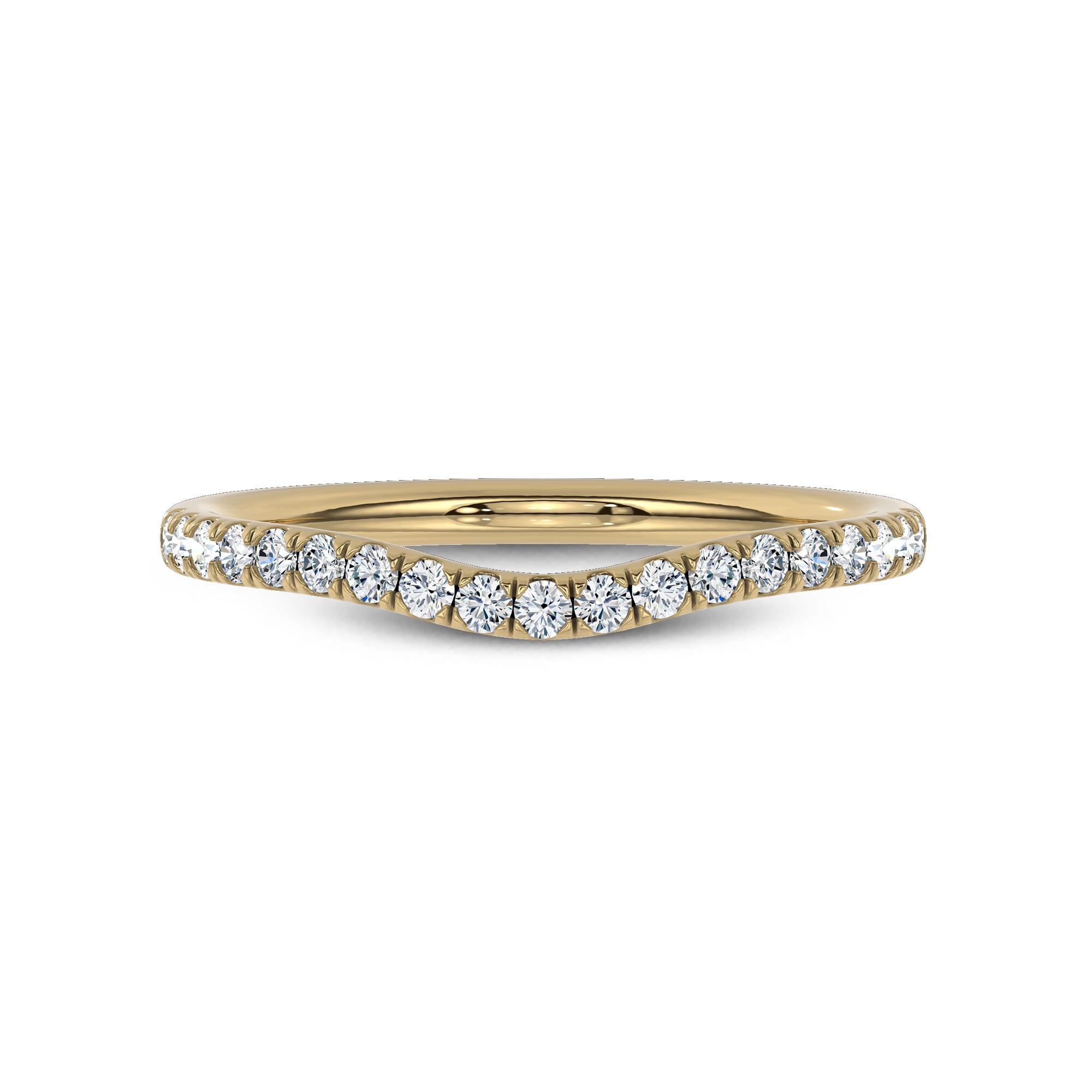 Marcelle Contoured Pavé Lab Diamond Wedding Band