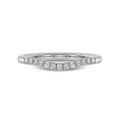 Marcelle Curved Pavé Diamond Band
