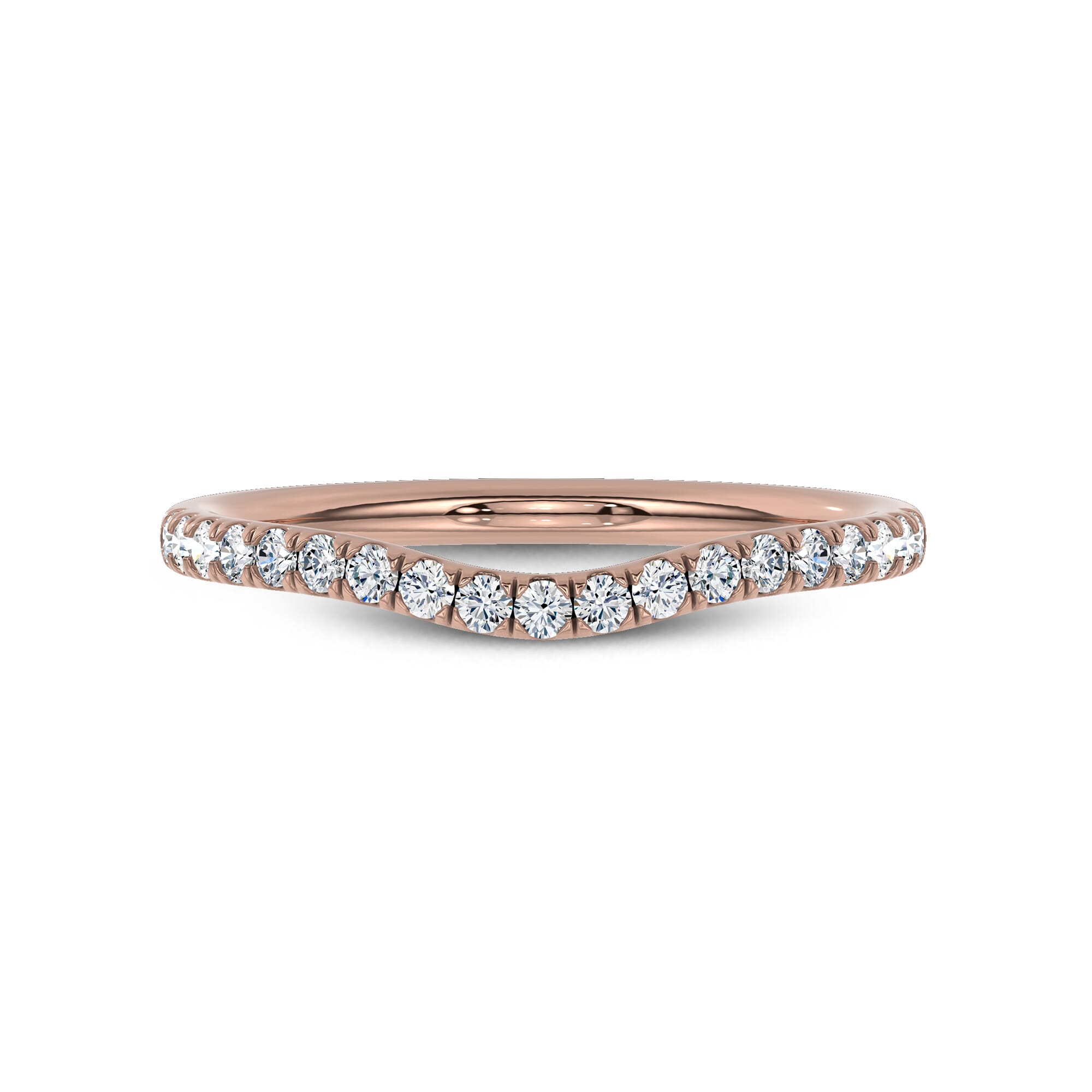 Marcelle Curved Pavé Lab Diamond Band