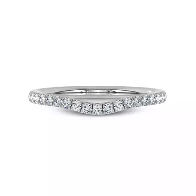 Marcelle Contoured Pavé Lab Diamond Band