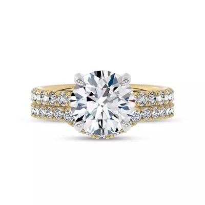 C‑Prong Curved Pavé Lab Band by Christian Siriano