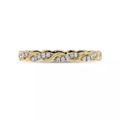 Woven Love Pavé Lab Diamond Eternity Band by Christian Siriano