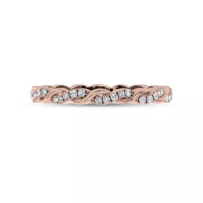 Woven Love Pavé Lab Diamond Eternity Band by Christian Siriano
