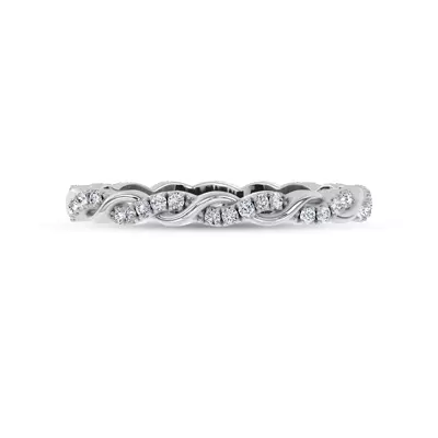 Woven Love Pavé Lab Diamond Eternity Band by Christian Siriano