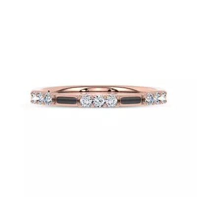 Fiora Black Ceramic Diamond Band by Christian Siriano