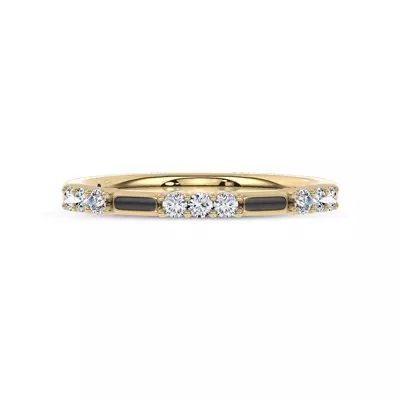 Fiora Black Ceramic Lab Diamond Band by Christian Siriano