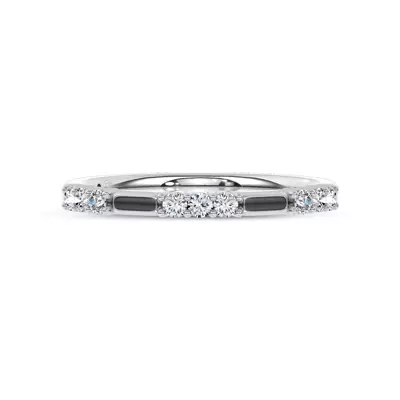 Fiora Black Ceramic Lab Diamond Band by Christian Siriano