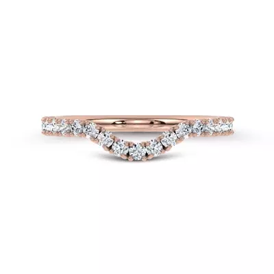 Sculpted C‑Prong Contoured Pavé Band by Christian Siriano