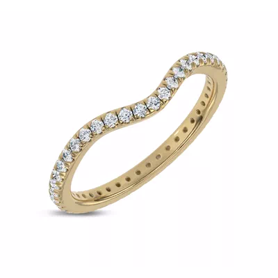 Linda Curved Lab Diamond Eternity Band (1.5mm)