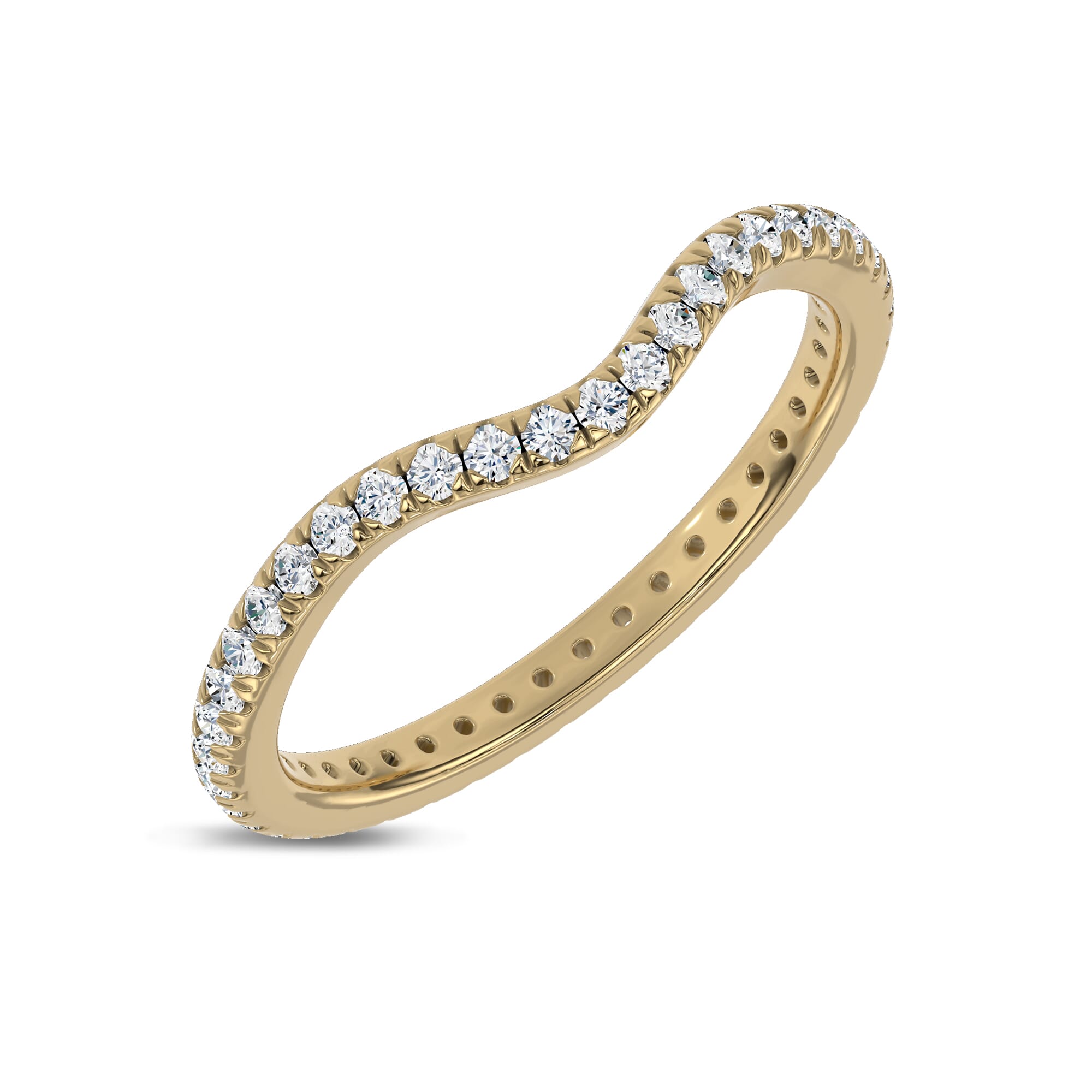 Linda Curved Diamond Eternity Band (1.5mm)