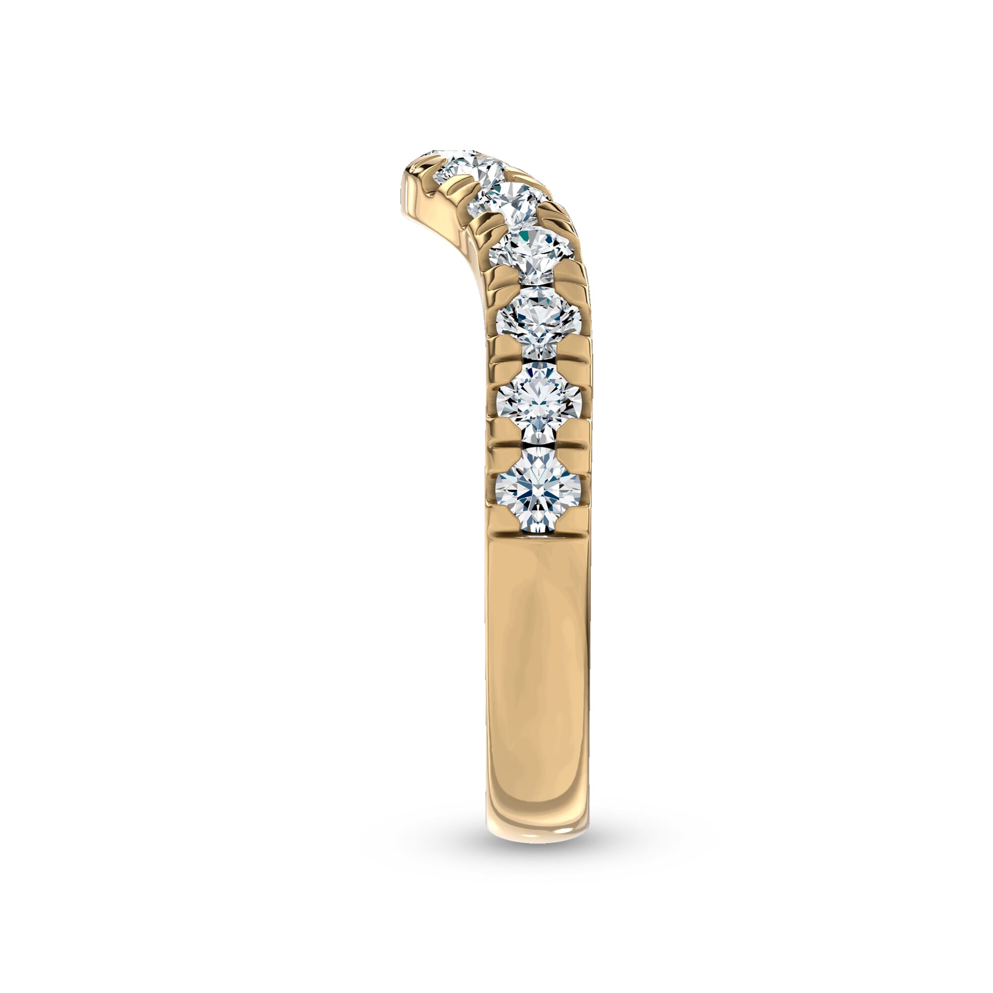 Boda Curved Pavé Diamond Band (3mm)