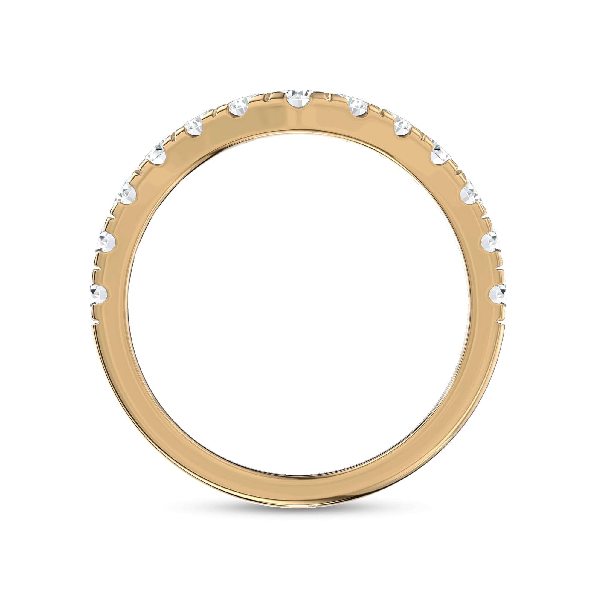 Linda Curved Pavé Lab Diamond Band (3mm)