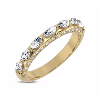 Fireworks Marquise Lab Diamond Band