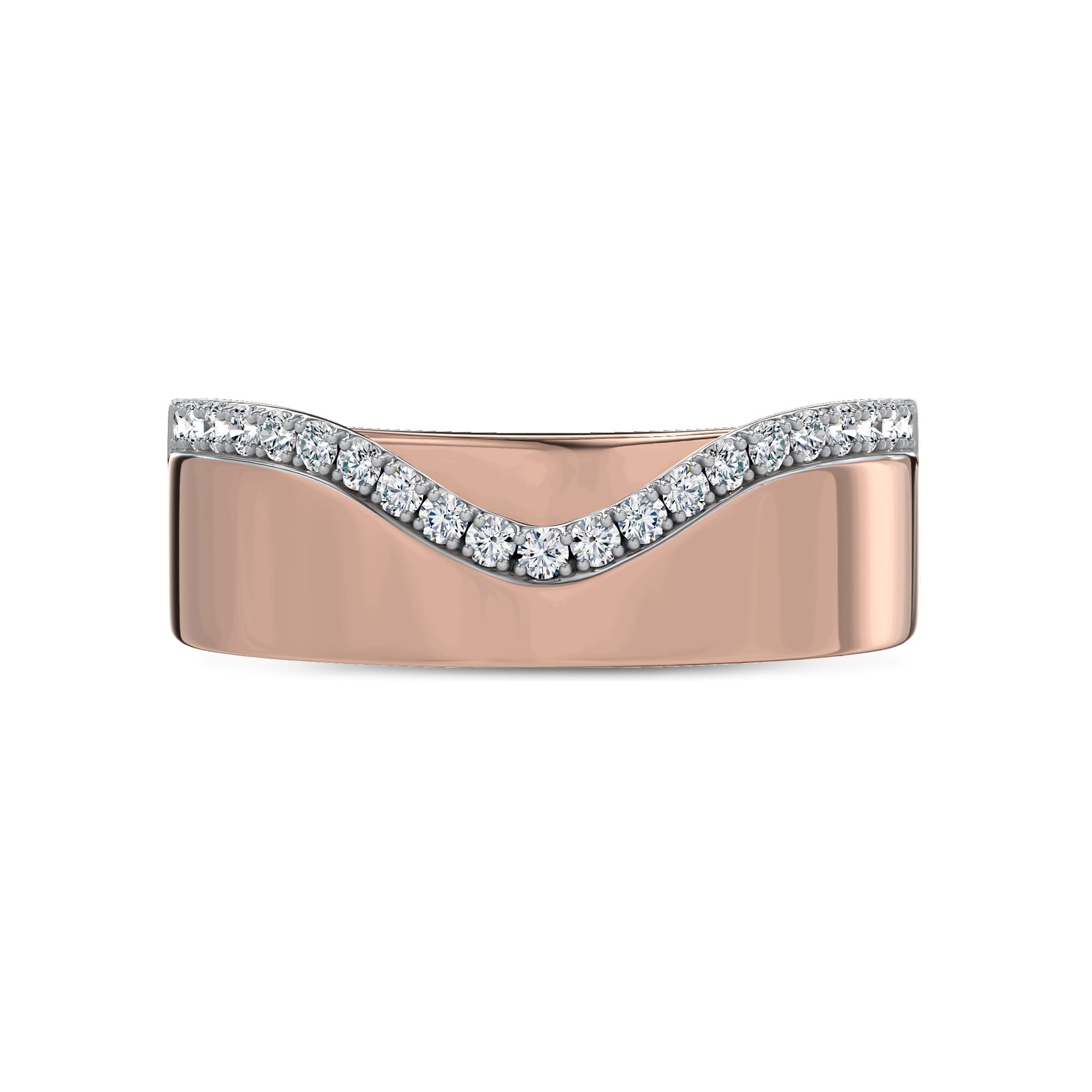 Costa Wide Pavé Lab Diamond Band