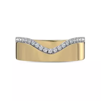 Costa Wide Pavé Lab Diamond Band
