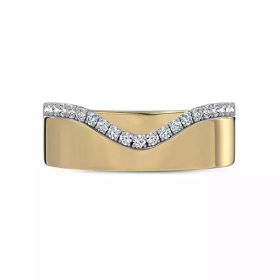 Costa Wide Pavé Diamond Band