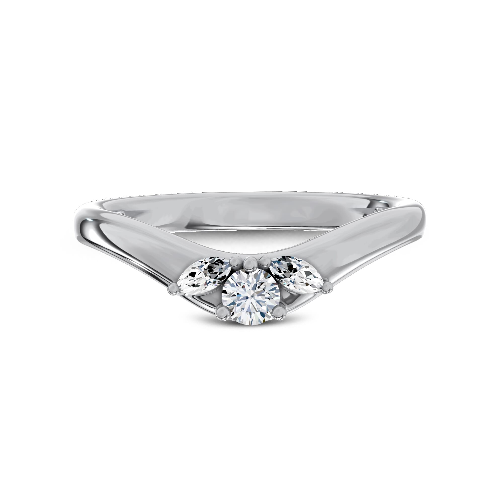 Elysium Curved Diamond Band