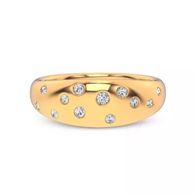 Lustra Wide Lab Diamond Band