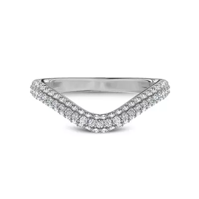 Crescendo Triple Row Pavé Lab Diamond Band