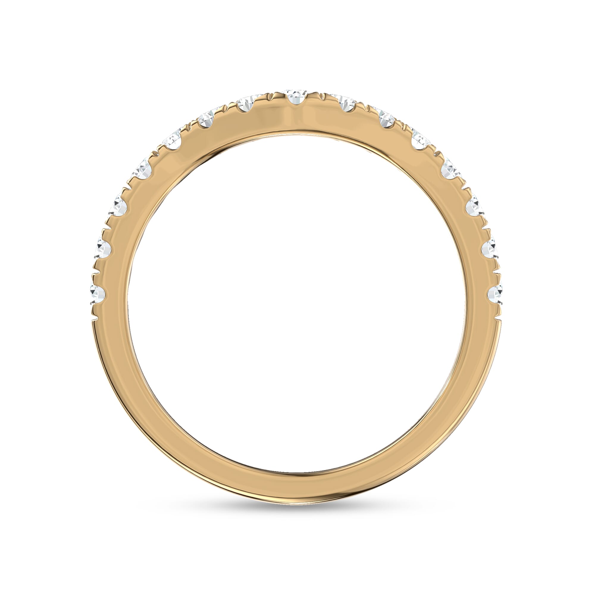 Boda Curved Pavé Diamond Band (2.5mm)