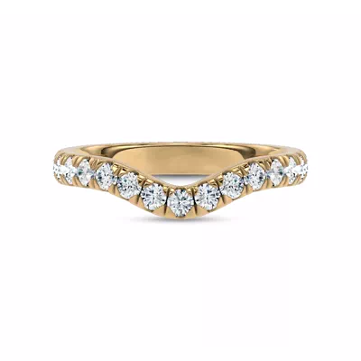 Linda Curved Pavé Diamond Band (2.5mm)